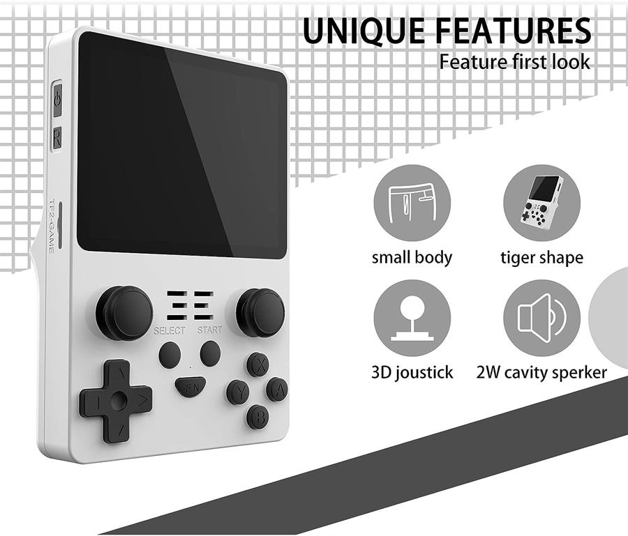 POWKIDDY RGB20S CONSOLA PORTATIL - PANTALLA IPS - 128GB - 20.000 JUEGOS - BLANCO