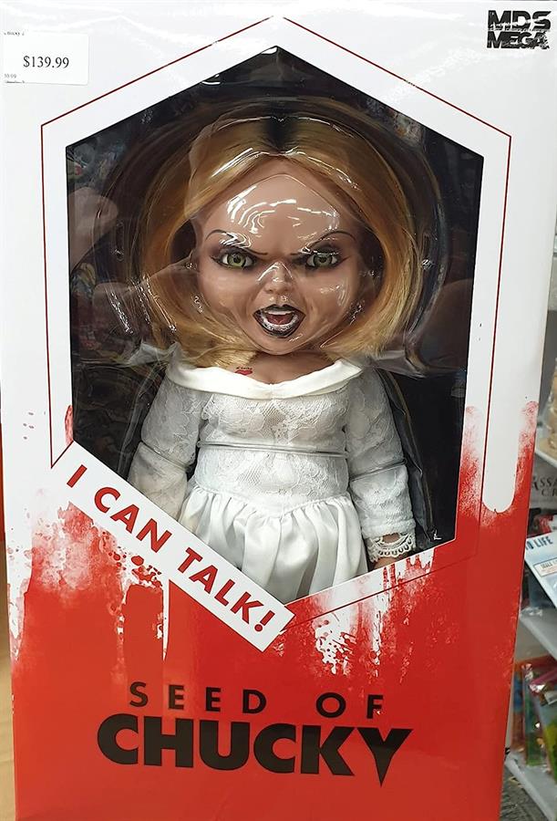 MDS MEZCO DESIGNER SERIES MEGA SCALE TIFFANY SEED OF CHUCKY TALKING FIGURE 15 PULGADAS