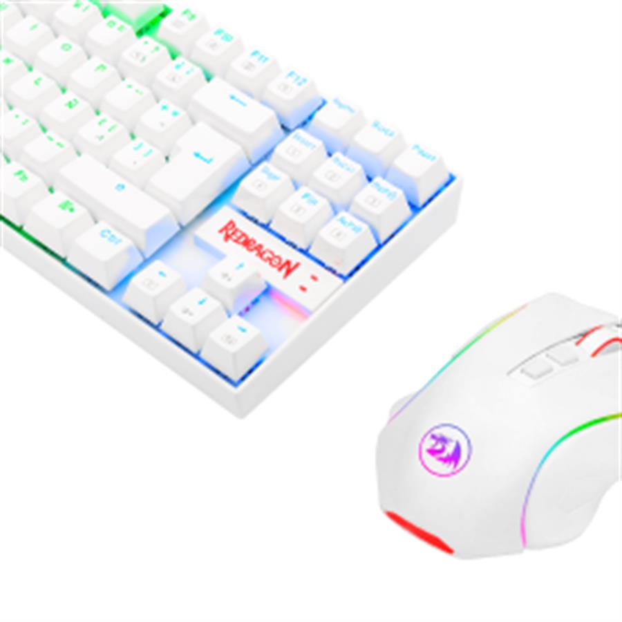 REDRAGON COMBO TECLADO + MOUSE GAMING ESSENTIALS K552RGB WHITE