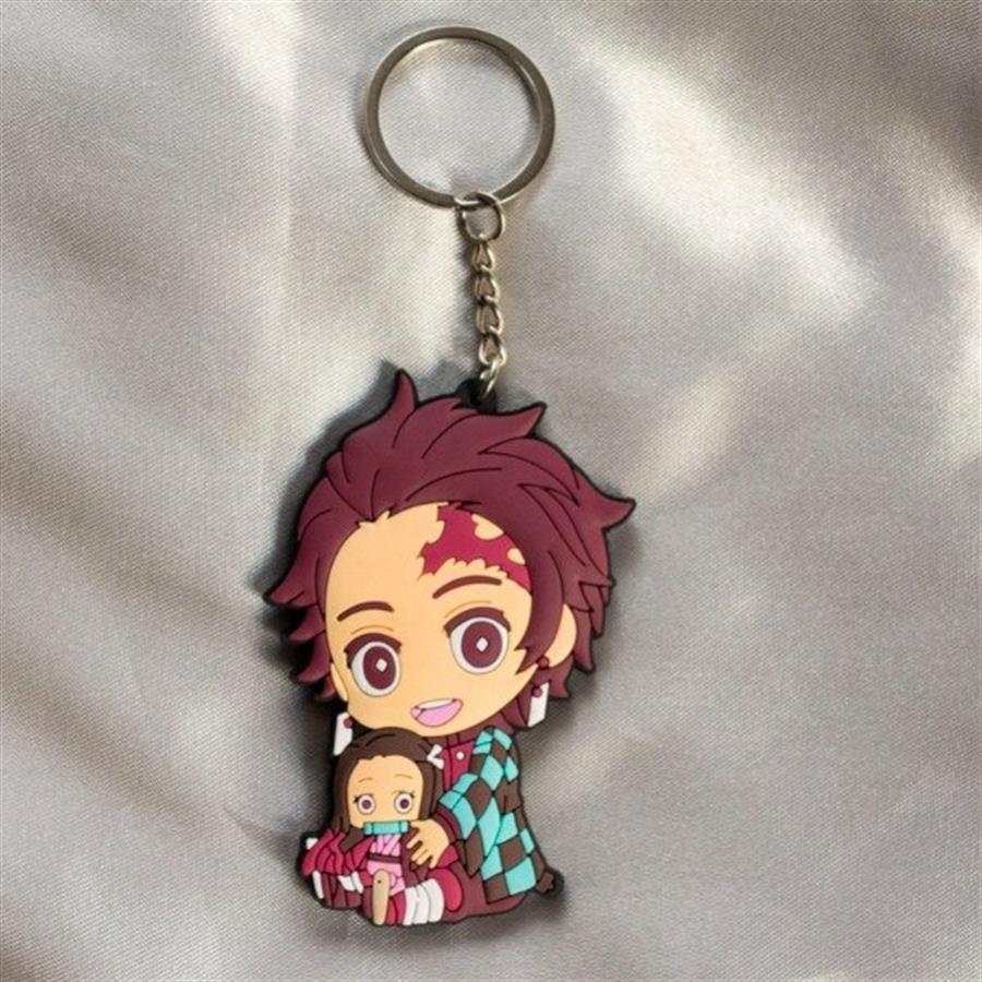 LLAVERO DEMON SLAYER TANJIRO Y NEZUKO GOMA