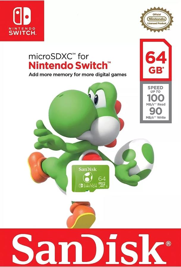 SANDISK MEMORIA NINTENDO SWITCH MICRO SDXC 64 GB
