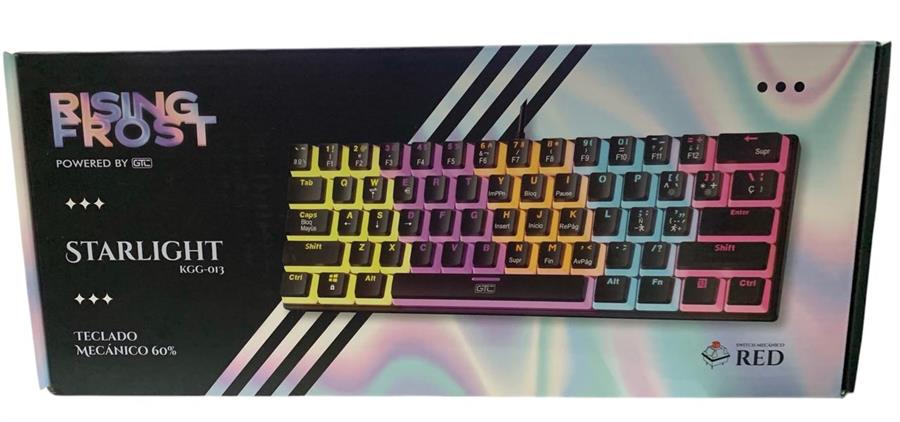 GTC RISING FROST TECLADO MECANICO 60% STARLIGHT KGG-013 SWITCH RED