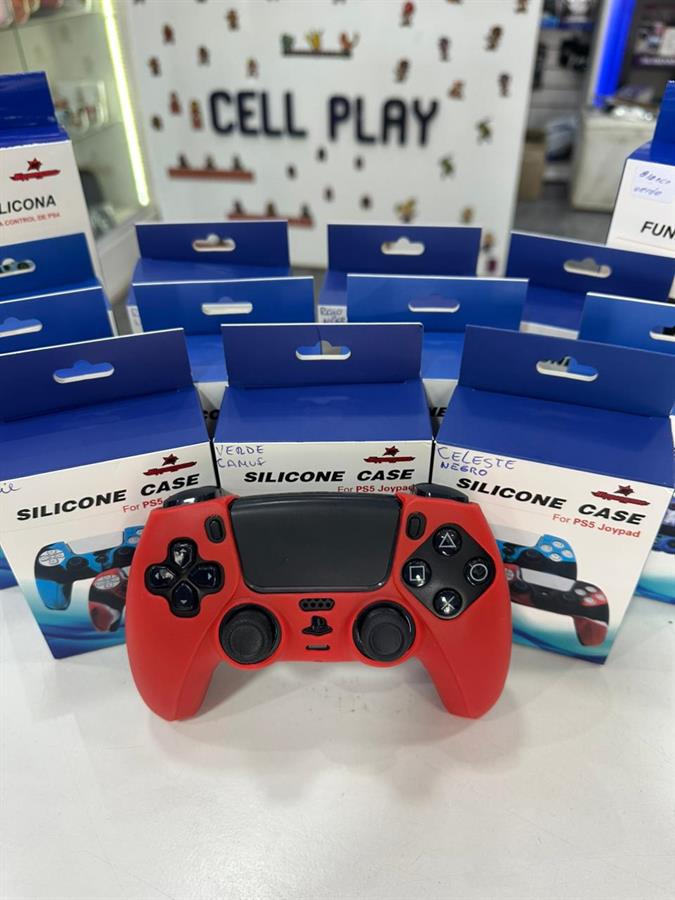 NIPPONGAME FUNDA JOYSTICK PS5 SILICONA ROJO