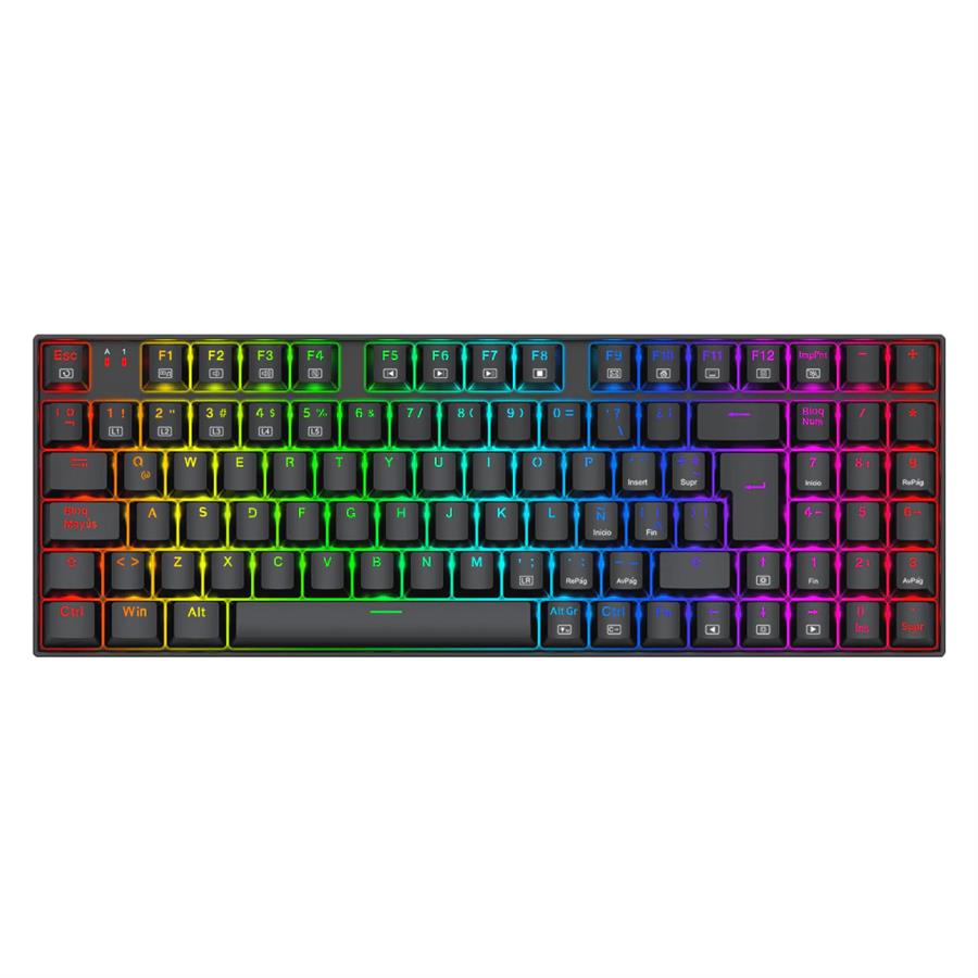 REDRAGON TECLADO MECANICO ZIGGS WIRED 94 KEYS HOT-SWAPPABLE BLACK