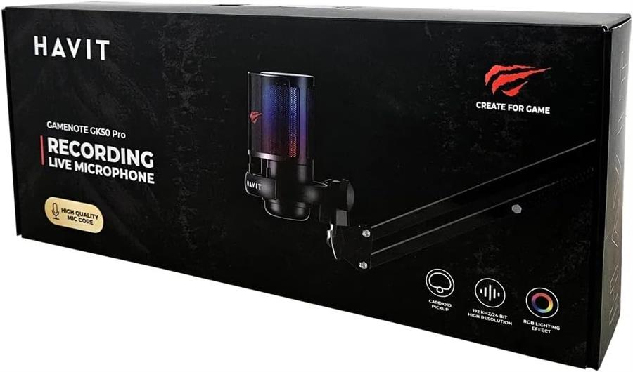 HAVIT MICROFONO GAMENOTE GK50 PRO
