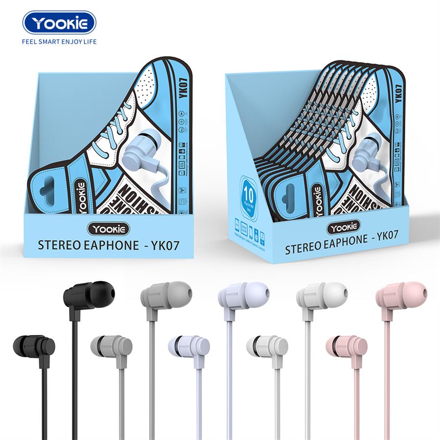 YOOKIE AURICULAR STEREO EARPHONE FASHION YK07 BLANCO ZAPATILLA