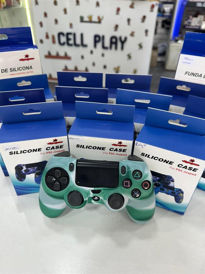 NIPPONGAME FUNDA JOYSTICK PS4 SILICONA BLANCO Y VERDE