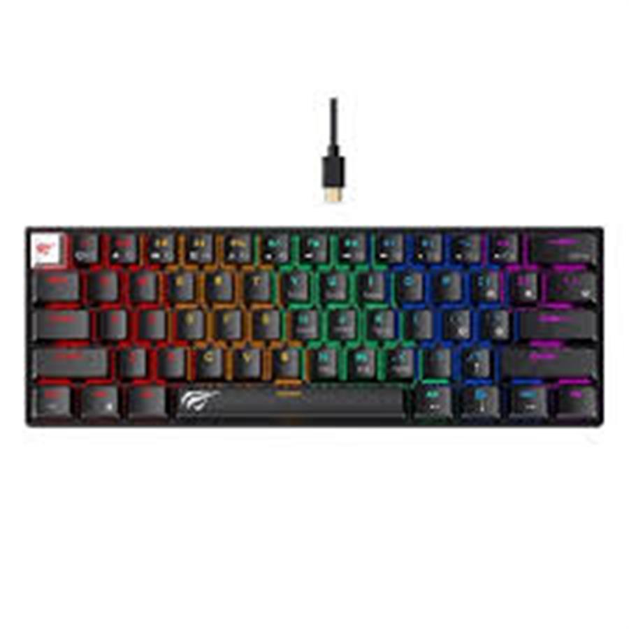 HAVIT GAMING MECHANICAL KEYBOARD RGB 60% GAMENOTE KB903L NEGRO SWITCH RED