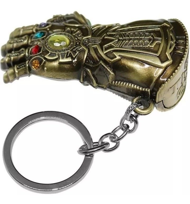LLAVERO MARVEL AVENGERS INFINITY WAR GUANTE THANOS CON GEMAS DEL INFINITO METAL