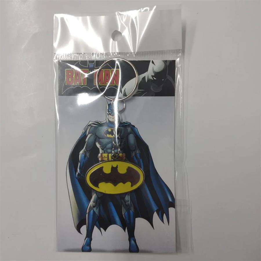 LLAVERO BATMAN SIMBOLO CLASICO AMARILLO Y PLATEADO METAL