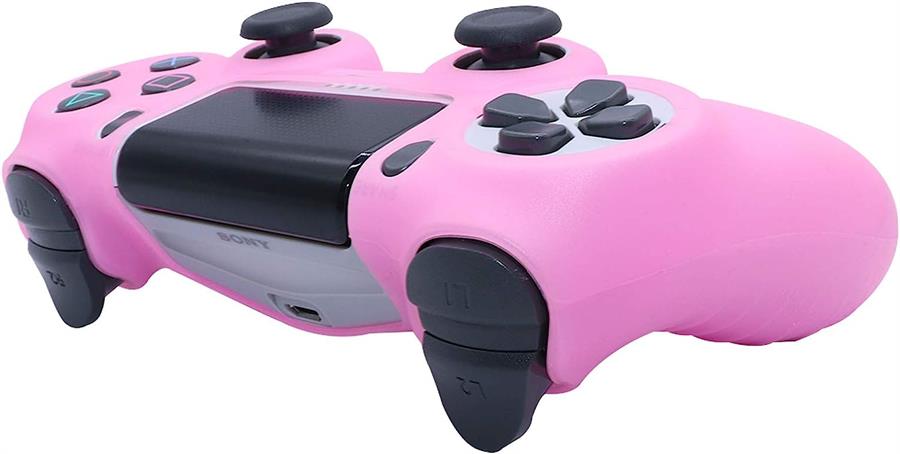 GENERICA FUNDA JOYSTICK PS4 SILICONA ROSA