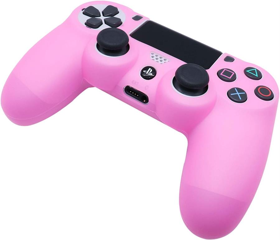 GENERICA FUNDA JOYSTICK PS4 SILICONA ROSA