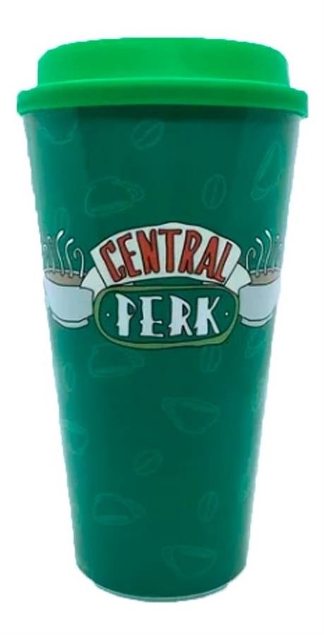 VASO PLASTICO FRIENDS CENTRAL PERK CON TAPA