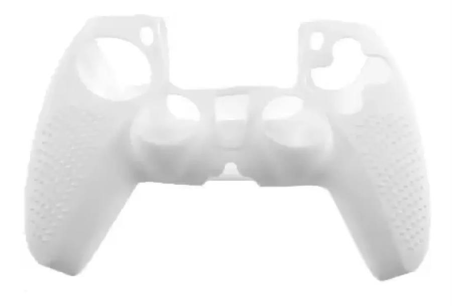 GENERICA FUNDA JOYSTICK PS5 SILICONA BLANCA CON CELDAS DE AGARRE