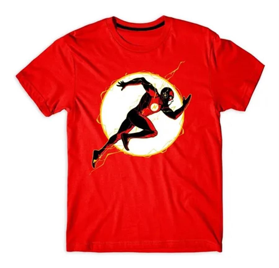 REMERA DC FLASH PERSONAJE ROJA TALLE XL