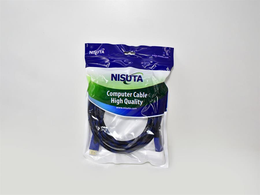 NISUTA CABLE HDMI CON FILTROS DE 1.5 M 1.4V DORADO MALLA DE TELA NS-CAHD2M