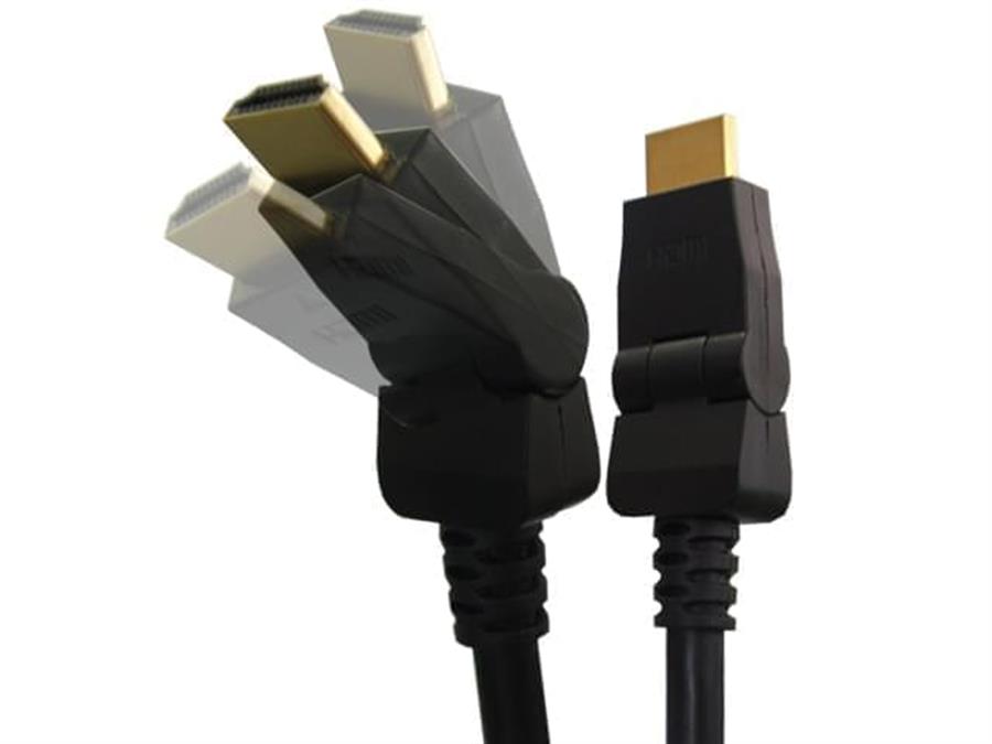 NISUTA CABLE HDMI 2 METROS 4K CON PUNTAS GIRATORIAS NSCAHDMI2G