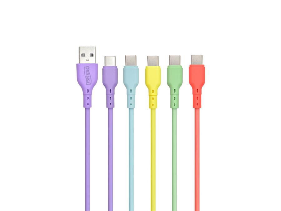 OVANSU DATA CABLE USB 2.0 A USB C DE 1 METRO OS-CAUSC12 VIOLETA