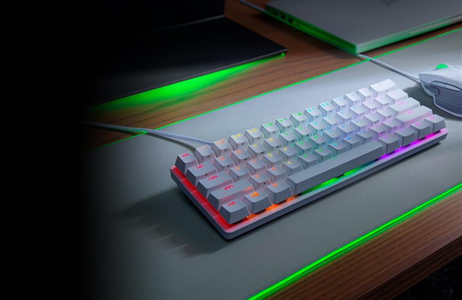 RAZER TECLADO HUNTSMAN MINI MERCURY CLICKY PURPLE