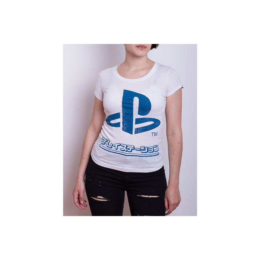 REMERA PLAYSTATION JAPON MUJER BLANCA S
