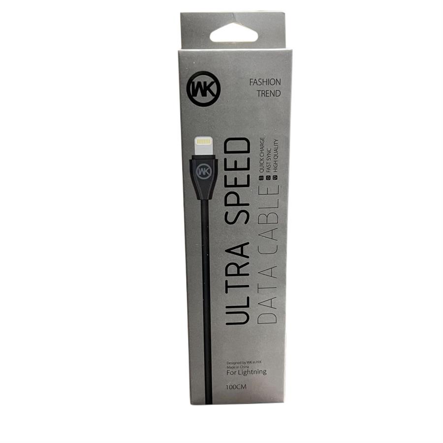 WK DATA CABLE ULTRA SPEED IPHONE NEGRO