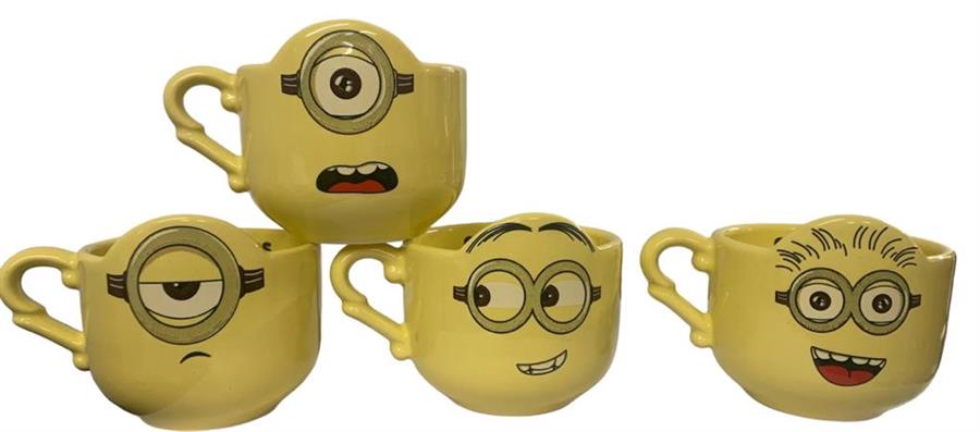 TAZA MINIONS OJOS AMARILLA CABEZA 3D MODELOS VARIOS