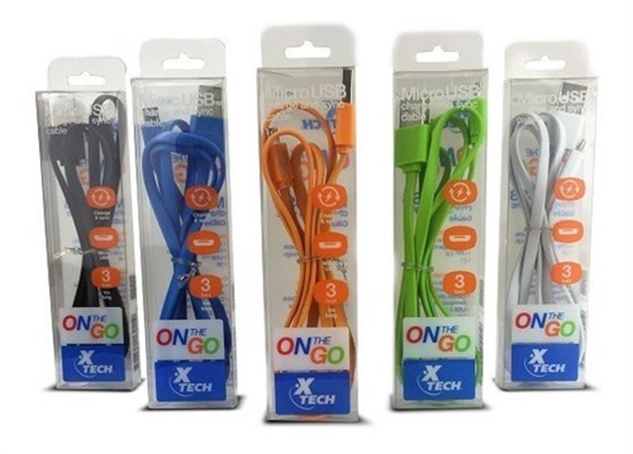 XTECH CABLE IPHONE 1 MTS XTG-216 COLORES VARIOS