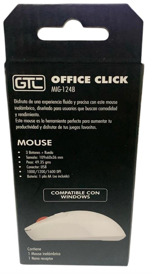 GTC MOUSE INALAMBRICO OFFICE CLICK MIG-124B BLANCO