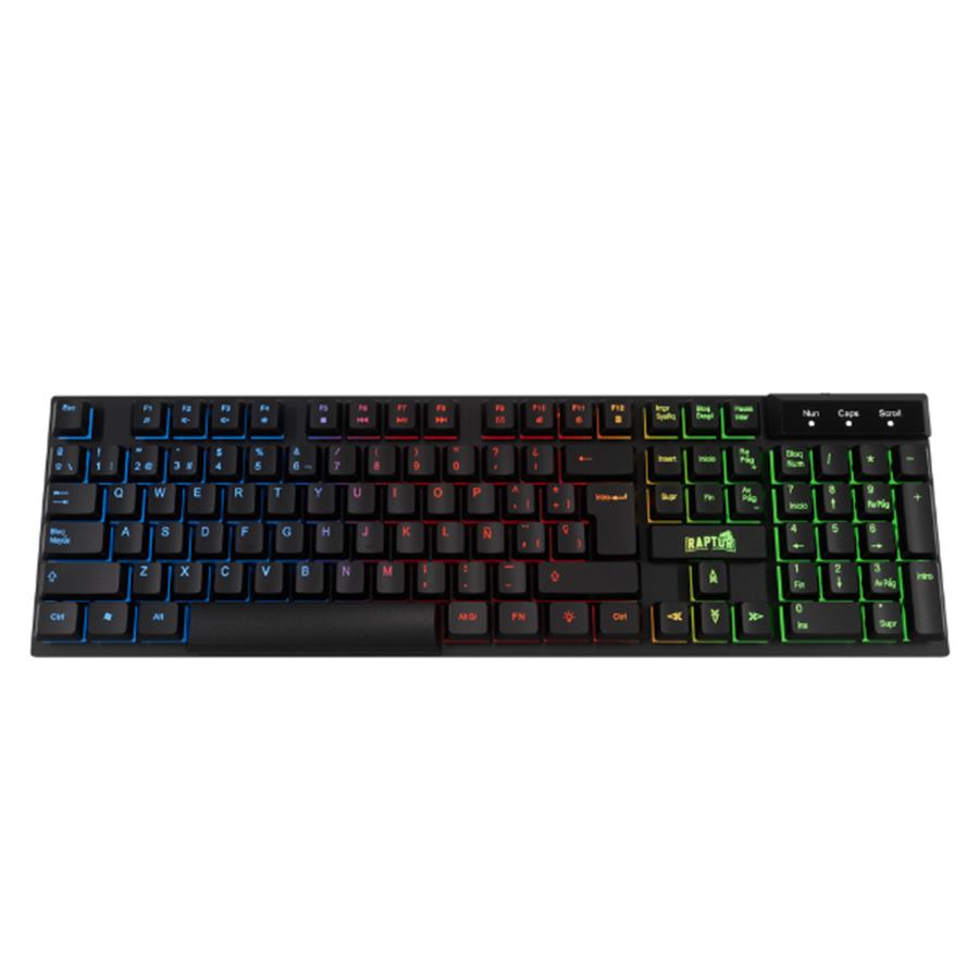 RAPTOR TECLADO FIRECLAW MEMBRANA RETROILUMINADO 104 TECLAS