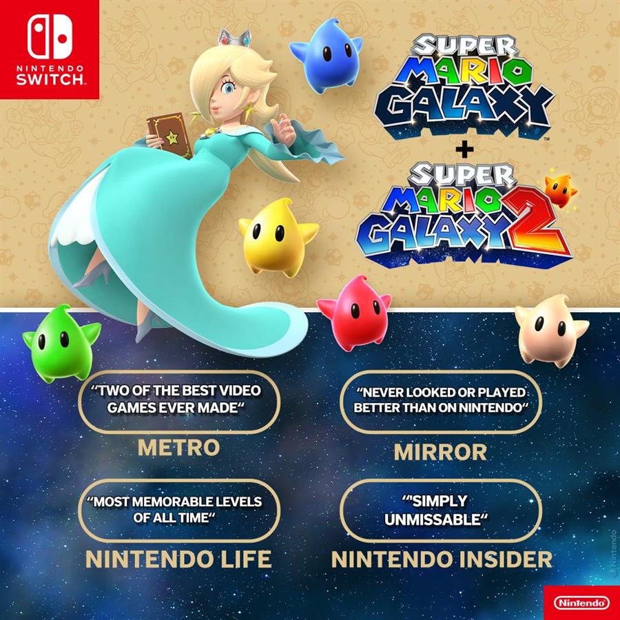 SUPER MARIO GALAXY + SUPER MARIO GALAXY 2 JUEGO NINTENDO SWITCH
