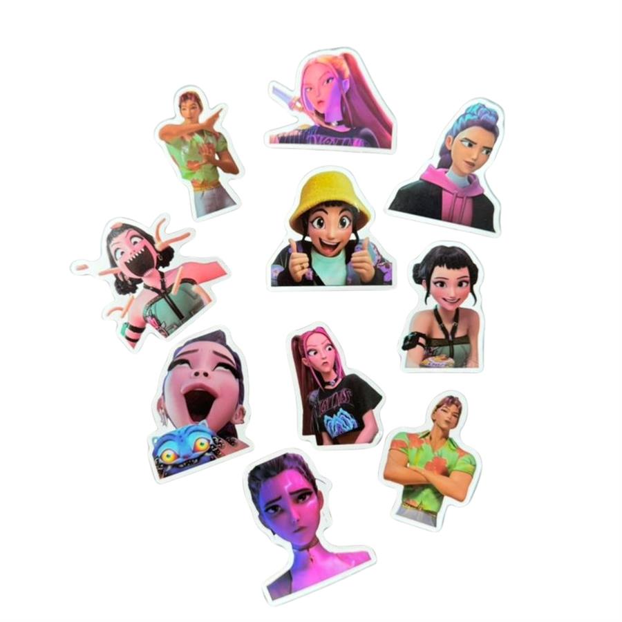 K-POP DEMON HUNTERS STICKERS 10 UNIDADES