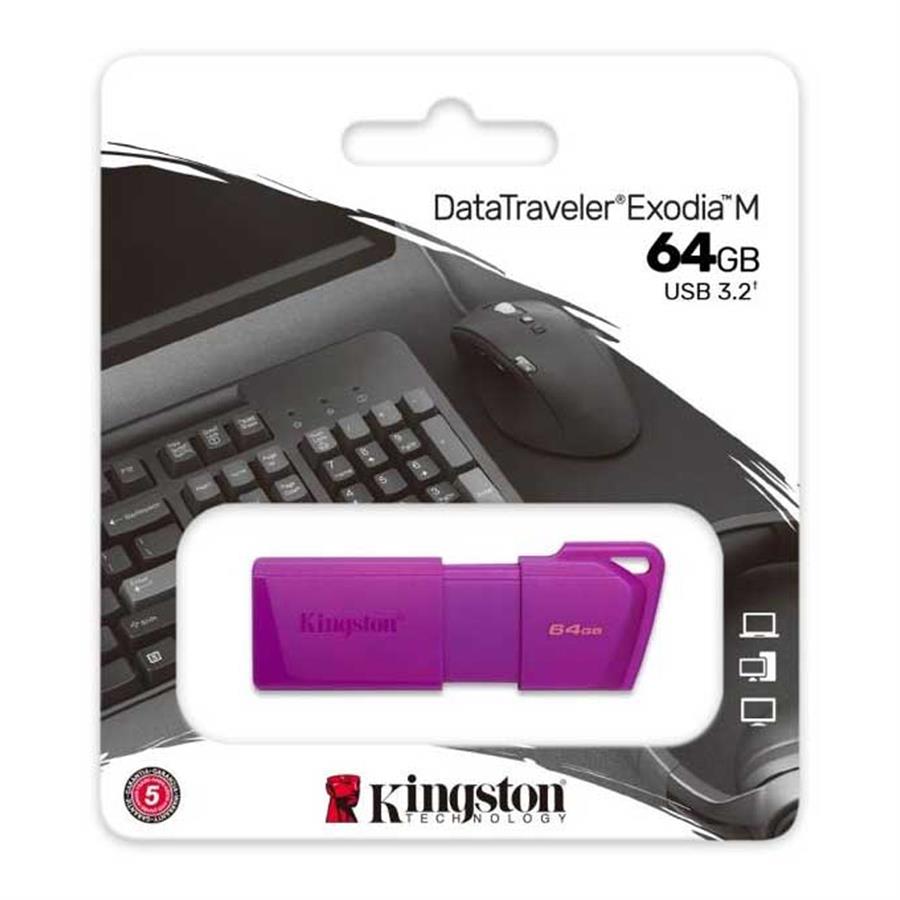 KINGSTON PEN DRIVE 64 GB EXODIA M PURPLE