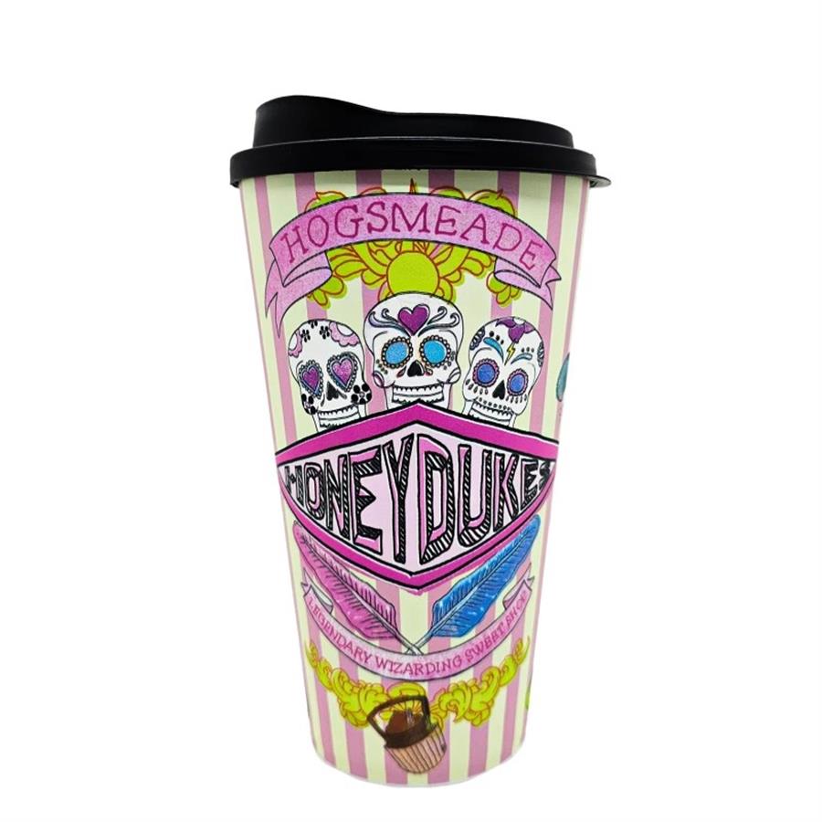 VASO PLASTICO CON TAPA HARRY POTTER HONEYDUKES
