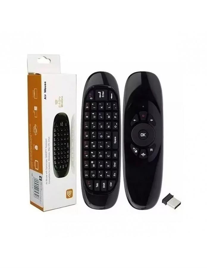 AIR MOUSE WIRELESS 2.4 GHZ TECLADO QWERTY CON RECEPTOR NANO USB