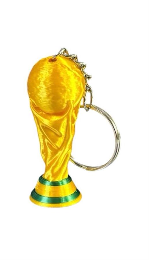 LLAVERO COPA DEL MUNDO DORADO Y VERDE