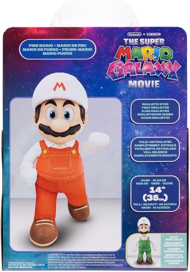 JAKKS THE SUPER MARIO GALAXY MOVIE FIGURA CABEZA PLASTICA 36 CM MARIO DE FUEGO