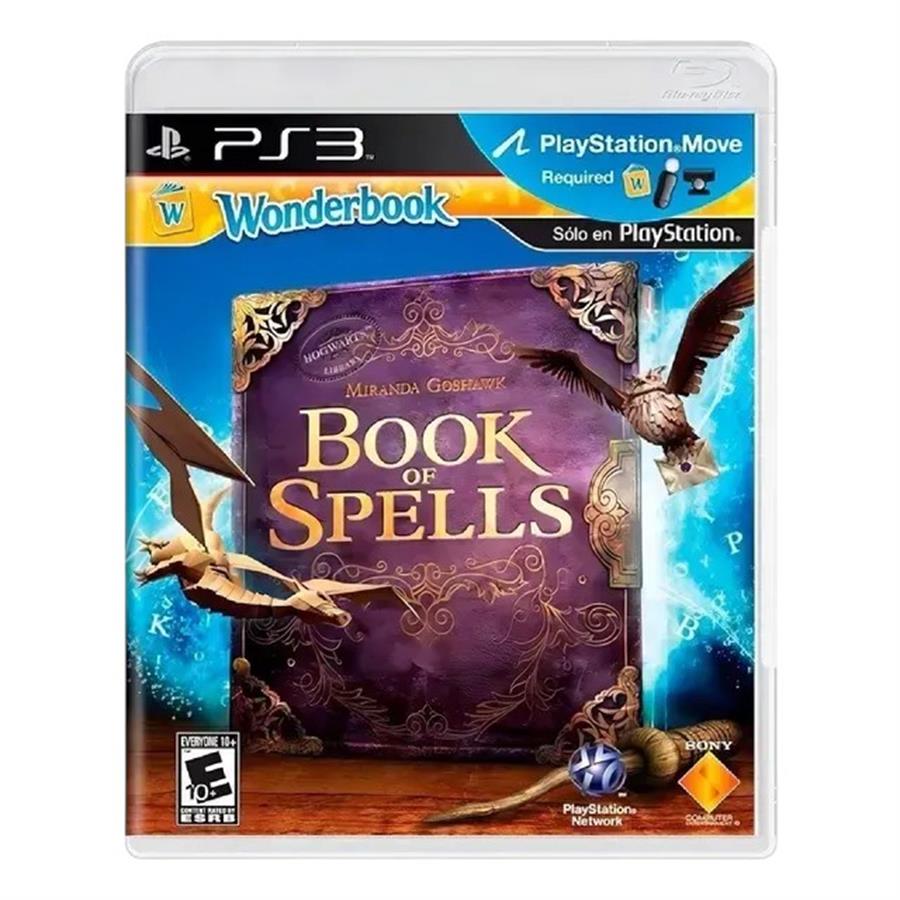 WONDERBOOK BOOK OF SPELLS DE J.K ROWLING JUEGO PS3 ABIERTO