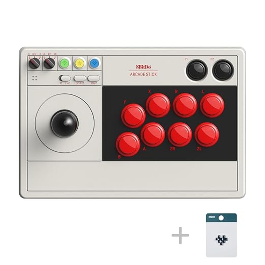 8BITDO ARCADE STICK EDIT SWITCH1/WIN/STEAMOS 1350 80FE GREY