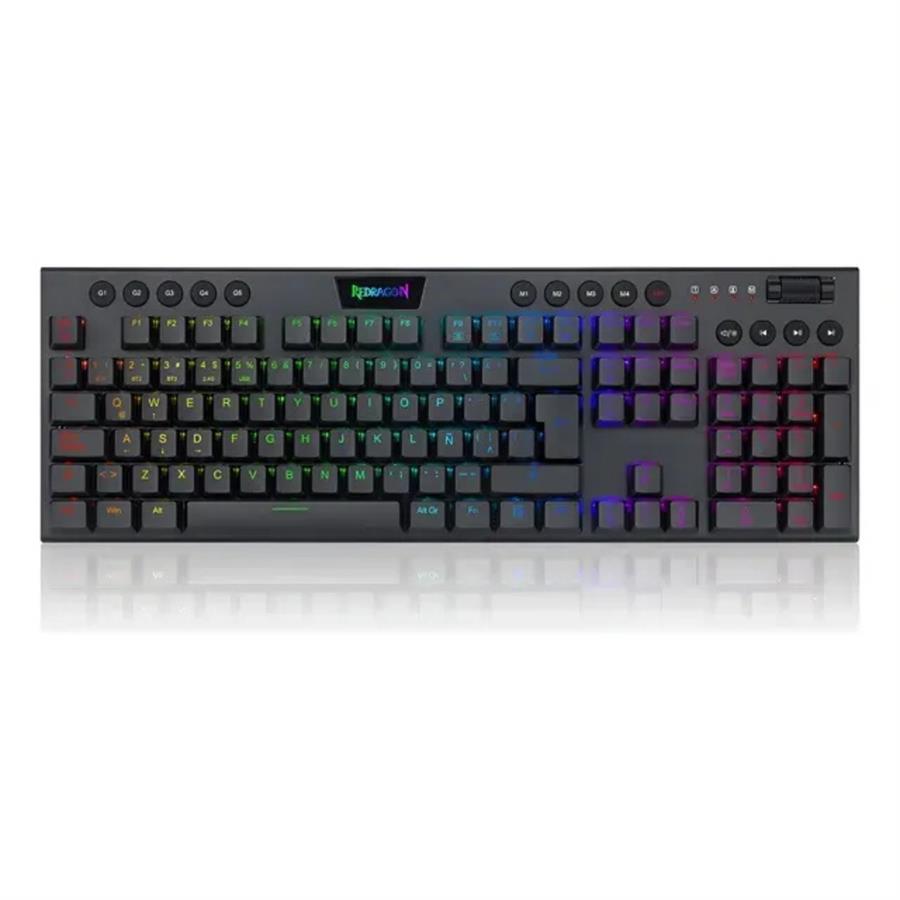REDRAGON TECLADO MECANICO HORUS TKL WIRELESS K621-RGB BLACK - RED SWITCH