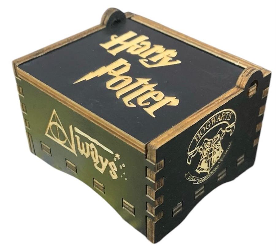 CAJA MUSICAL HARRY POTTER MADERA CON CUERDA AUTOMATICA