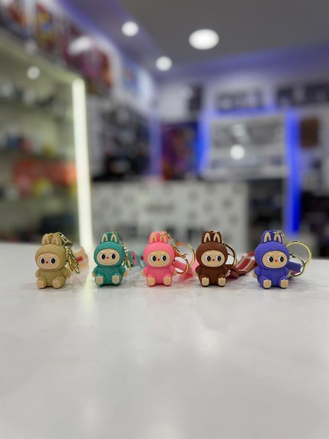 LLAVERO LABUBU GOMA 3D CON CORREA