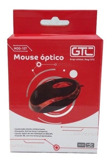 GTC MOUSE OPTICO LUMINOSO USB MOG-107