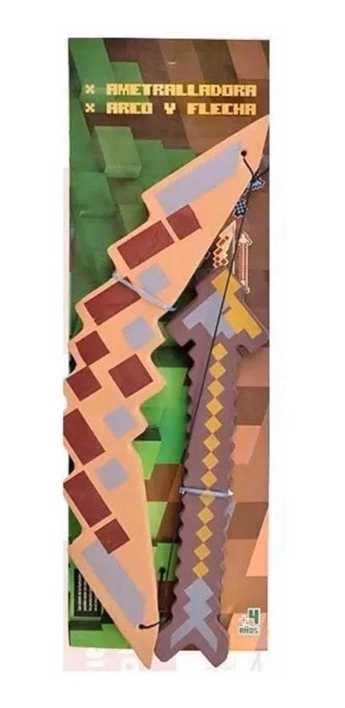 MINECRAFT ACCESORIOS ARCO Y FLECHA